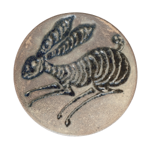 Assiette lapin rayé