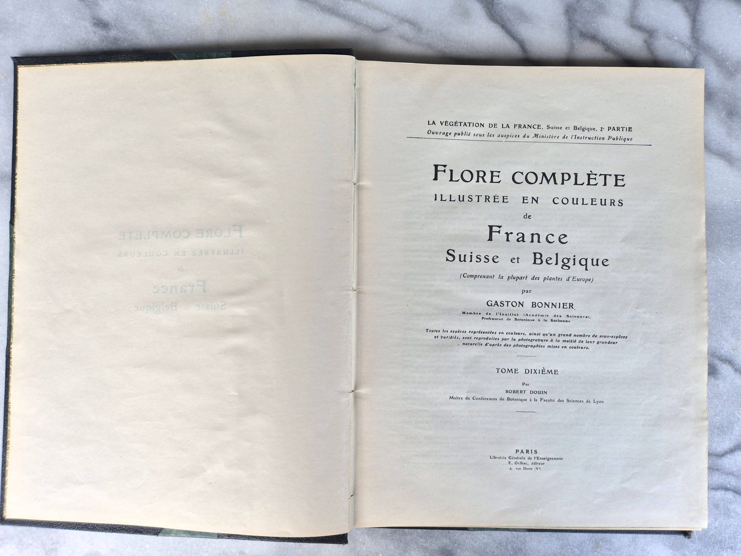 Exemplaire de "Flore complète" de Gaston Bonnier ayant appartenu à René Anchierri