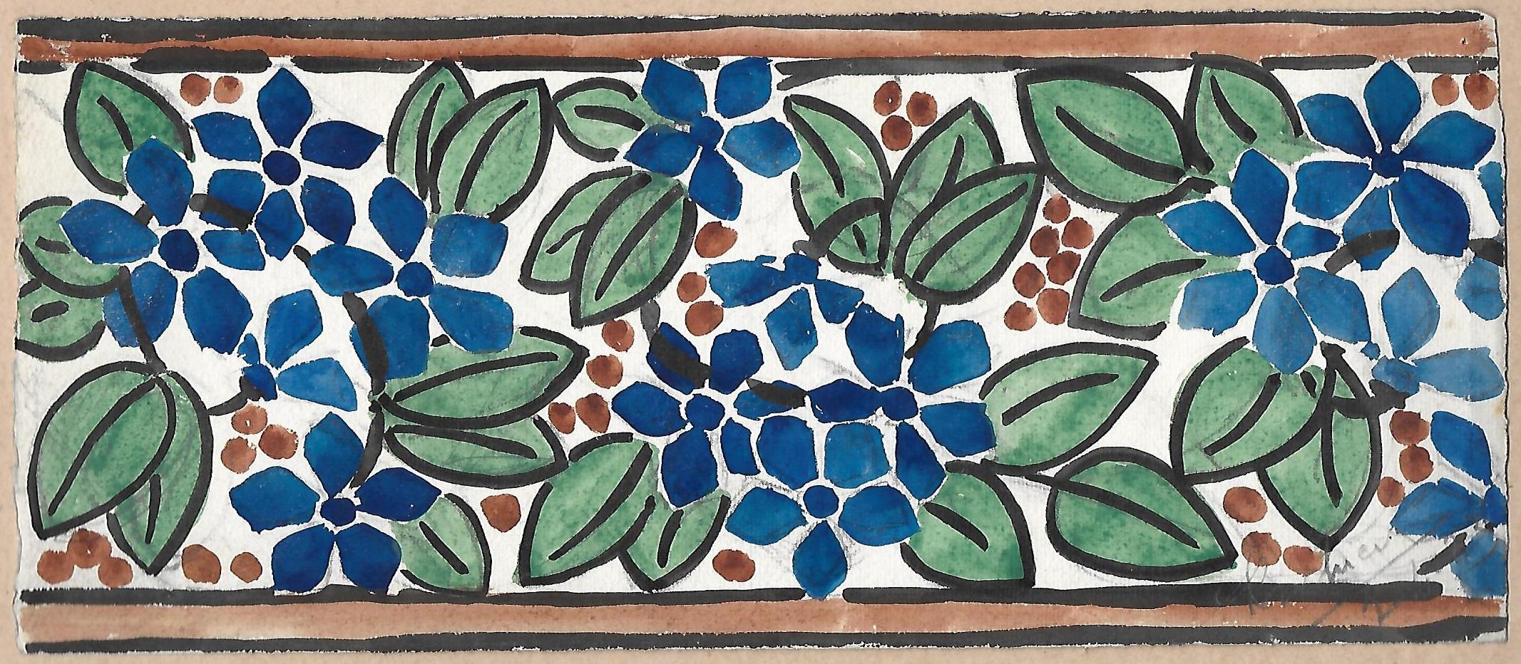 1923 dessin René Anchierri frise