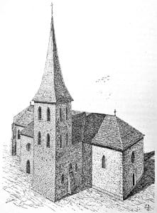 dessin Paul Jacquet église Saint-Sépulcre Annecy
