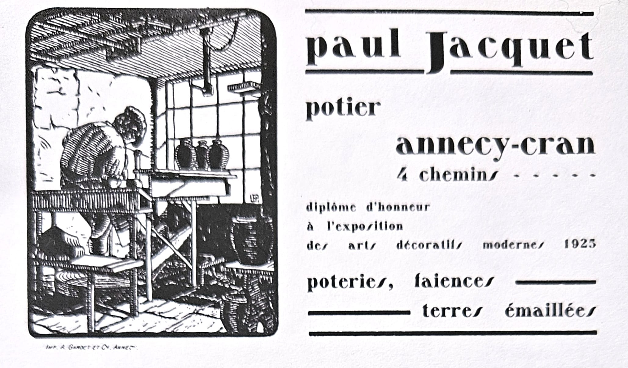 Carte de visite Paul Jacquet