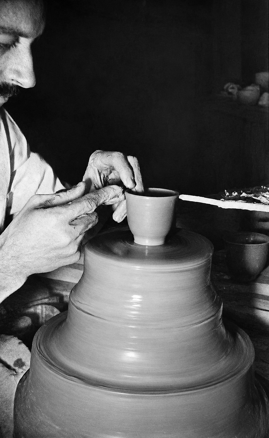 Maurice Jacquet au tour, circa 1950